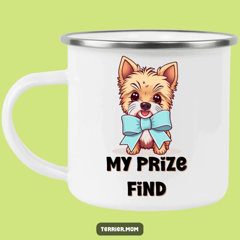 Adventure Funny Kawaii Terrier Ribbon Camping Mug - Outdoor Winner