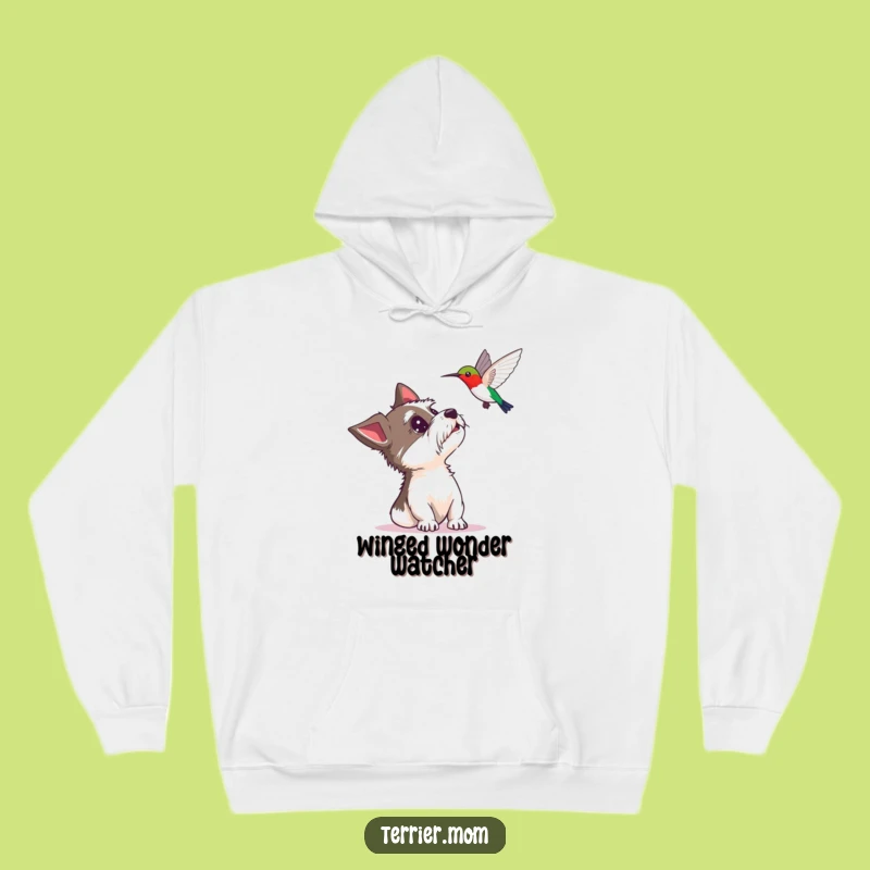 Cozy Funny Terrier & Hummingbird Hoodie: Warmth and Laughter Guaranteed Gift
