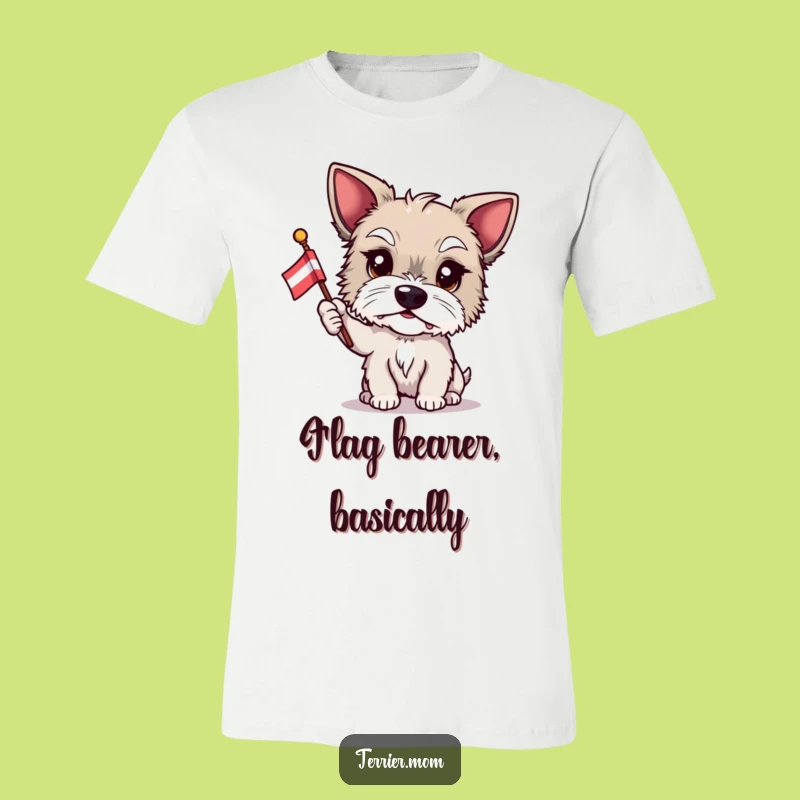 Funny Terrier Flag T-Shirt: Proud Pup Power, Perfect Humorous Gift